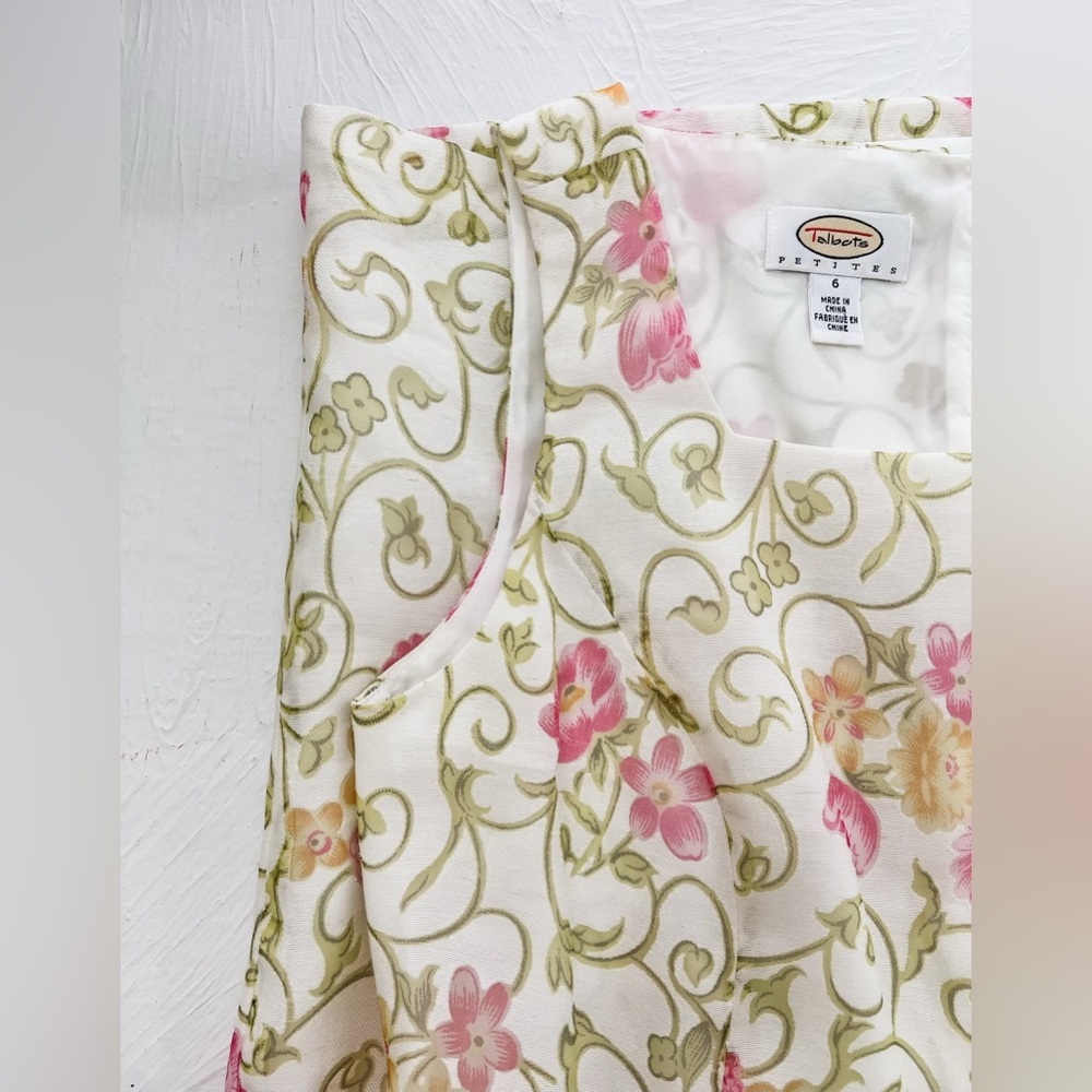 Vintage Talbots Floral Sleeveless Dress